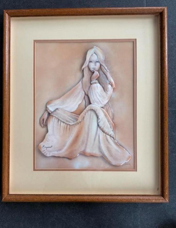 Margaret Keane  3 dimensionale kunststof print jaren’70, Antiek en Kunst, Kunst | Tekeningen en Foto's, Ophalen