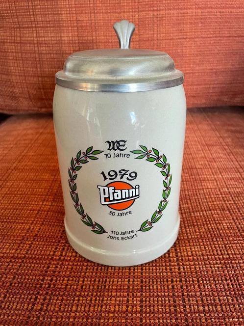 Bierpul met tinnen deksel, Antiek en Kunst, Antiek | Keramiek en Aardewerk, Verzenden