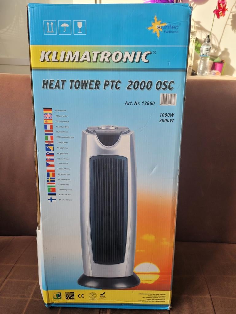 Suntec Wellness Klimatronic PTC 2000 Torenkachel compleet, Ophalen, Kolomkachel, Elektrisch, Nieuw