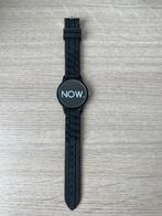 NOW horloge zwart - mindfulness, Sieraden, Tassen en Uiterlijk, Horloges | Heren, Overige merken, Kunststof, Polshorloge, Kunststof