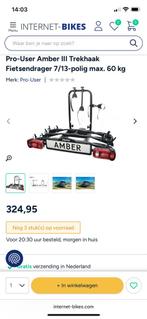 Fietsdrager anwb pro user drie fietsen nieuw., Auto diversen, Ophalen, 3 fietsen of meer, Nieuw, Trekhaakdrager