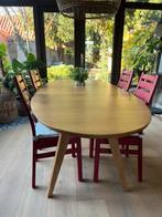 Ovale eiken eettafel, Huis en Inrichting, Tafels | Eettafels, Ophalen, Eikenhout, 200 cm of meer, Scandinavisch