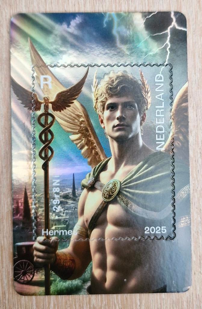 NL crypto stamp nr. 4 uit 2025 - Hermes - zwart, Verzenden, Na 1940, Postfris