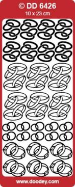 Doodey DD 6426 ringen 44 x zilver stickervel, Ophalen of Verzenden, Nieuw, Sticker