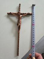 Antiek metalen kruisbeeld, Ophalen of Verzenden