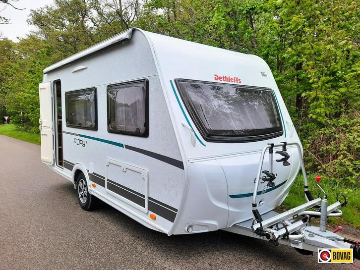 Dethleffs C'Joy 420 QSH Lichtgewicht, Caravans en Kamperen, Caravans, 750 - 1000 kg, Treinzit, Dethleffs, Dwarsbed, Overige typen