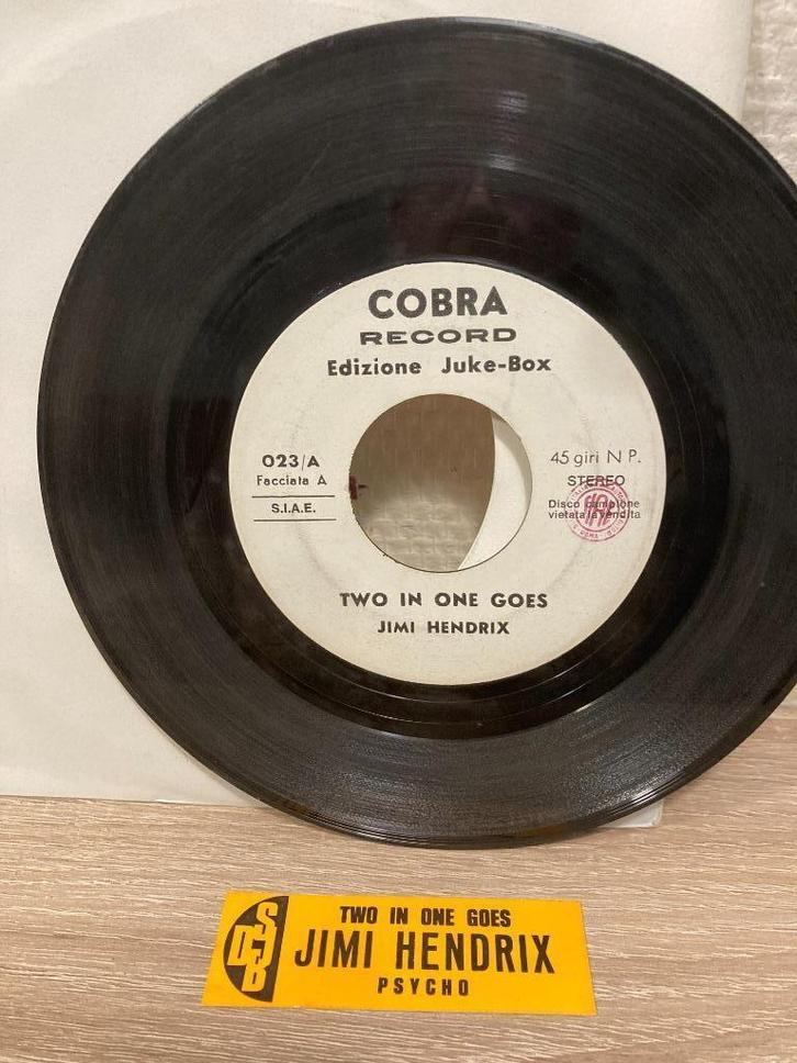 Jimi Hendrix two in one goes psycho Italy PROMO mispressing, Cd's en Dvd's, Vinyl Singles, Gebruikt, Single, Pop, 7 inch, Ophalen of Verzenden