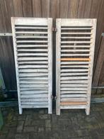 Brocante Houten Louvre luik 2x  deurtjes, Ophalen, Gebruikt, 80 tot 100 cm, Overige typen