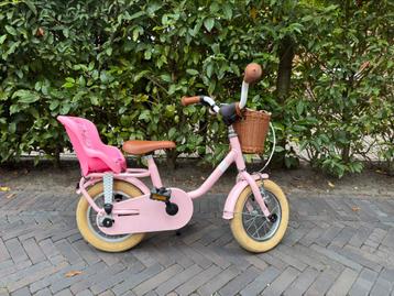 Puky Steel classic 12” met mandje en kinderzitje. beschikbaar voor biedingen