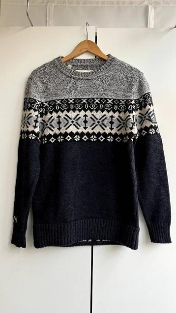 Superdry Vintage Nordic Knit Wool Blue Jumper maat L beschikbaar voor biedingen