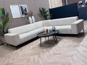 ZGAN BRONX71 Bouclé Vegas Hoekbank - Crème/Beige - 275 x 275 beschikbaar voor biedingen