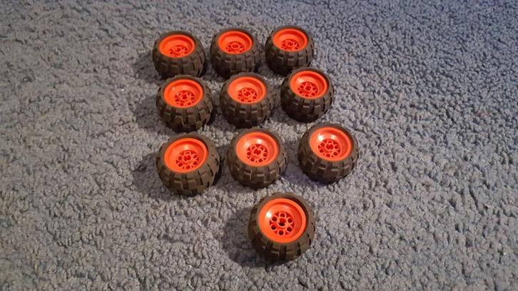 Partij W9=10x Lego technic wielen 43.2x28 (Nog 34x stuks), Kinderen en Baby's, Speelgoed | Duplo en Lego, Gebruikt, Lego, Losse stenen
