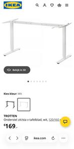 IKEA Trotten Zit-Sta Bureau 160x80, Huis en Inrichting, Ophalen, In hoogte verstelbaar, Gebruikt, Stabureau