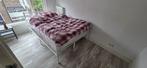Wit metalen bed, Ophalen, Wit, Tweepersoons, 140 cm