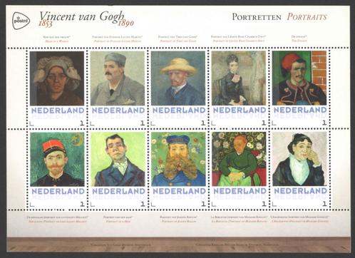 Postzegels Vincent van Gogh: Zelfportretten, Postzegels en Munten, Postzegels | Nederland, Postfris, Na 1940, Ophalen of Verzenden