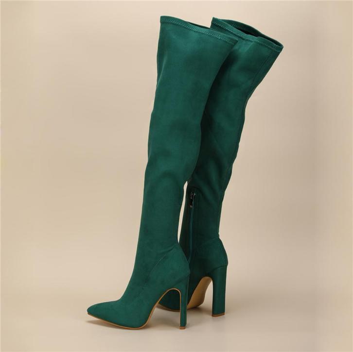 Groene dames overknee stretch laarzen vrouwen hoge over knie, Kleding | Dames, Schoenen, Nieuw, Hoge laarzen, Groen, Verzenden