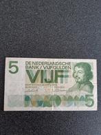 5 Guldens biljet Vondel 1966, Ophalen of Verzenden, 5 gulden, Los biljet