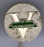 De Volewijckers Zilverkleurig voetbal club speldje ( Z_055 ), Verzamelen, Verzenden, Zo goed als nieuw, Sport, Speldje of Pin
