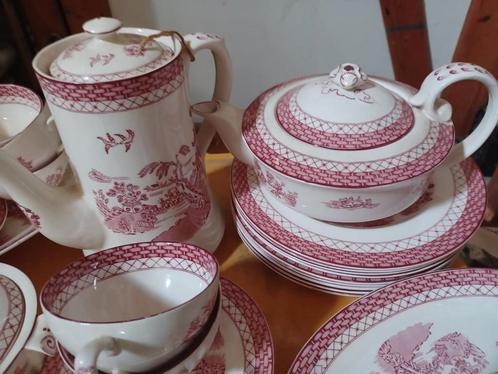 Servies HANKOW BURSLEM WOODS england, Antiek en Kunst, Antiek | Servies compleet, Ophalen of Verzenden