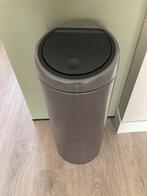 Brabantia Touch Bin afvalbak 30 liter Platinum, Gebruikt, 50 tot 75 cm, Ophalen of Verzenden, Rvs
