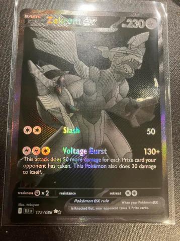 Zekrom ex 172 Pokémon black bolt chase kaart beschikbaar voor biedingen
