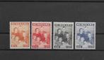 Suriname 1943, NVPH 206 t/m 209, Ongebruikt., Postzegels en Munten, Postzegels | Suriname, Verzenden, Postfris