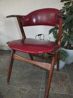 leren stoel/fauteuil, Huis en Inrichting, Fauteuils, Ophalen, Gebruikt, 50 tot 75 cm, Hout