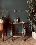 Franse vintage serveerwagen uit messing, Trolleywood, Ophalen of Verzenden, Tramkade 26, Ovaal
