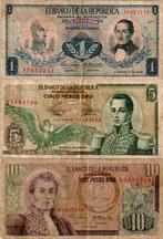 Colombia 1, 5 en 10 pesos - VF/F, Verzenden, Zuid-Amerika, Setje