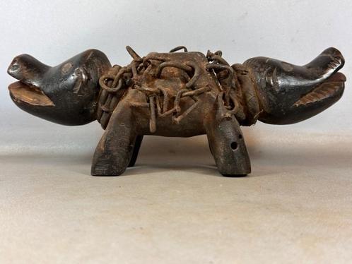 250859 Afrikaans Fetisch Bakongo Nkisi Nkondi dubbel honde, Antiek en Kunst, Kunst | Niet-Westerse kunst, Ophalen of Verzenden