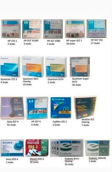 Nieuw: Data en Cleaning Tape Cartridge

DLT LTO DDS 8mm 160m beschikbaar voor biedingen