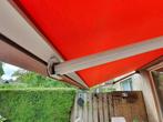 Zonwering  rood electrisch 250cm uitspanning, 2 stuks a 4m, Tuin en Terras, Zonneschermen, Ophalen, Gebruikt, Elektrisch, 150 tot 300 cm