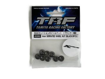 Tamiya 42282 TRF Wielmoeren 4mm geriffelt (8) zwart beschikbaar voor biedingen