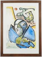 Quintus Jan Telting (1931-2003) MIxed Media, Ophalen of Verzenden