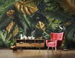 Fotobehang / Behang - Jungle - Groene en Gouden Bladeren, Fotobehangkoning.nl, Verzenden, Hoogeveen, Minder dan 10 m²