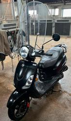 Sym Fiddle II bouwjaar 2020 zwart 45km/u Geel kenteken, Ophalen, Maximaal 45 km/u, Zo goed als nieuw, Benzine