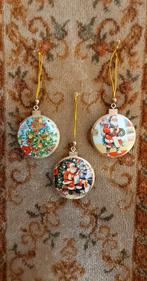 3 Vintage kerstballen - kerstornamenten, Diversen, Ophalen of Verzenden