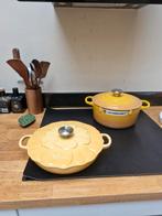 Le creuset bloem 'camomille' 26cm, Ophalen of Verzenden, Nieuw, Gietijzer, Koekenpan of Braadpan
