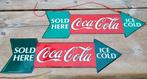 Coca Cola Reclame Borden - Set van 2, Ophalen of Verzenden, Gebruikt, Reclamebord
