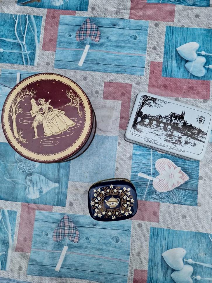 Vintage Blikken Drie Stuks, Antiek en Kunst, Curiosa en Brocante, Ophalen of Verzenden
