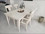 MOET WEG! eettafel, stoelen + salontafel, Ophalen, Gebruikt, 100 tot 150 cm, 50 tot 100 cm