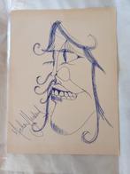 Michael Jackson Zelf Portret Sketch Met Handtekening, Ophalen of Verzenden, Foto of Kaart, Gesigneerd