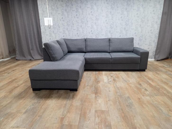 Mooi Antraciet Hoekbank, Huis en Inrichting, Banken | Bankstellen, Gebruikt, Hoekbank, Vierpersoons of meer, 250 tot 300 cm, 150 cm of meer