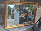 Spiegel met goudkleurig frame, Antiek en Kunst, Ophalen of Verzenden, Rechthoekig, Minder dan 100 cm