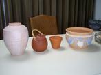 Terracotta bloempotten vaas en theepotje, Antiek en Kunst, Ophalen of Verzenden