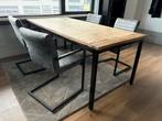 Eettafel met 4 Stoelen, Gebruikt, 100 tot 150 cm, Eikenhout, Ophalen of Verzenden