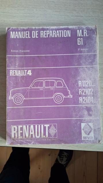 Renault 4 boek met onderhoudsinstucties beschikbaar voor biedingen
