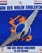 KLU Vlieger wing metaal, Verzamelen, Ophalen of Verzenden, Luchtmacht, Nederland, Embleem of Badge