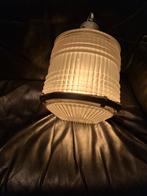 Prachtige vintage industriële Franse Holophane hanglamp, Ophalen of Verzenden, Zo goed als nieuw, Vintage industrieel, Glas