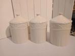 Countryfield wit 3 Voorraadpotten 22.5 cm / 17 H, Huis en Inrichting, Keuken | Servies, Overige typen, Ophalen of Verzenden, Zo goed als nieuw